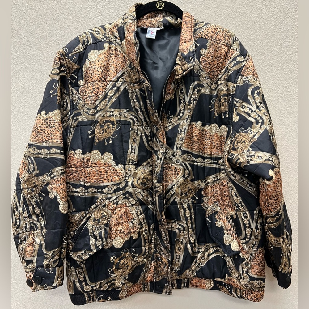 Anna And Frank Medium - Black and Gold Patterned Jacket
